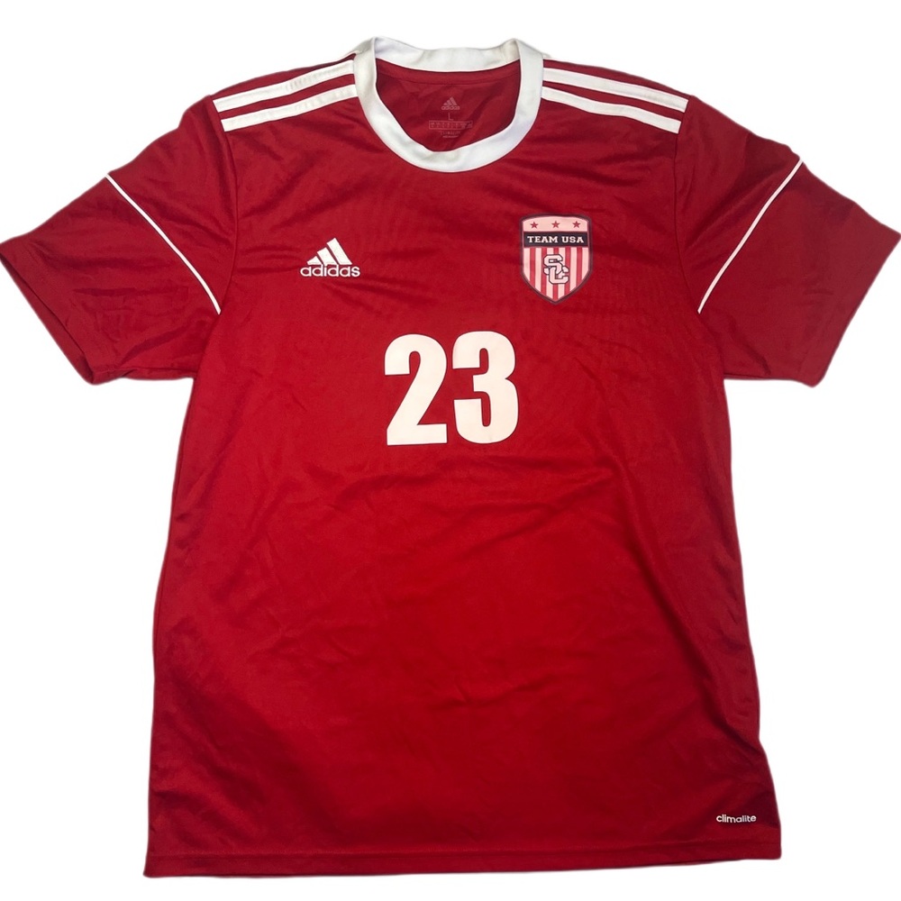 Adidas climalite team USA SC red and white jersey